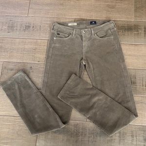 SOLD AG The Stevie Slim Straight Soft Olive Green Jeans